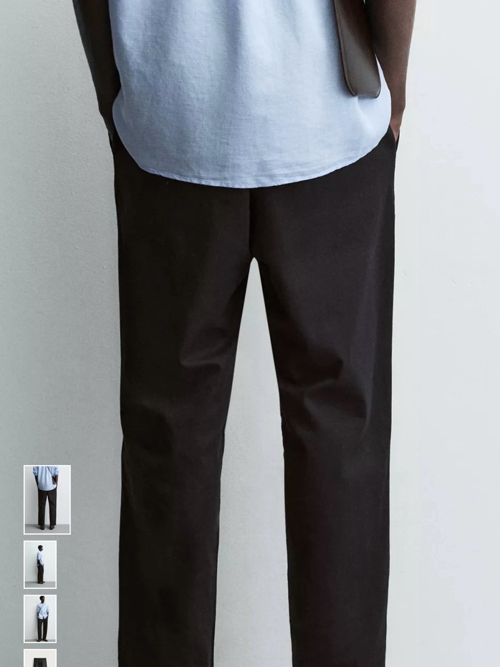 NWT! Zara Black Relaxed Fit Pants Size Small - Picture 2 of 8